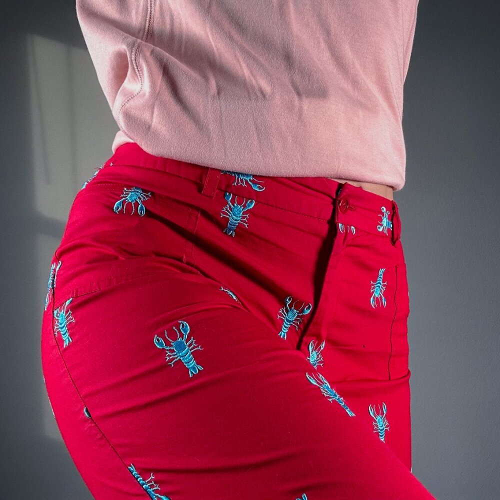 Lilly Pulitzer Lobster Cropped/Ankle Pants Size 4 - Picture 6 of 11